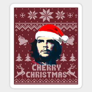 Che Guevera Cherry Christmas Sticker